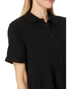 Women Mod-o-doc Roll-Up Sleeve Tiered Back Dress