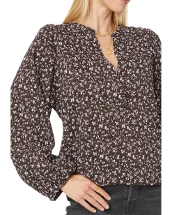 Madewell Romantic Sleeve Top Dark Carob
