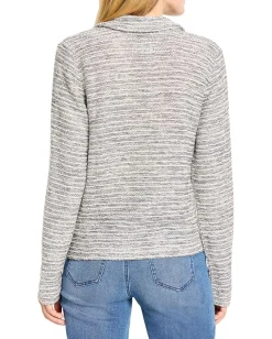 Women NIC+ZOE Rope Shimmer Polo Top