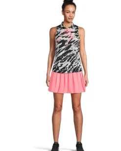 Jamie Sadock Rorschach Print Full Button-up Front Sleeveless Top Flamingo Pink Best