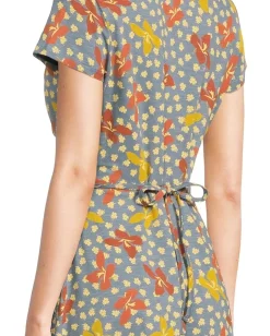 Toad&Co Rose Midi Short Sleeve Dress North Shore Lily Print Best
