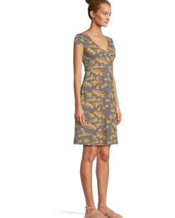 Toad&Co Rosemarie Dress Blue Shadow Daisy Print Sale