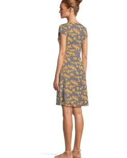 Toad&Co Rosemarie Dress Blue Shadow Daisy Print Sale