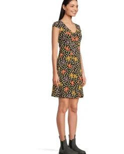 Toad&Co Rosemarie Dress Black Lily Print Best