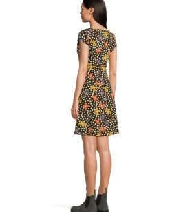 Toad&Co Rosemarie Dress Black Lily Print Best