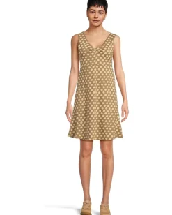 Toad&Co Rosemarie Sleeveless Dress Honey Brown Floral Print Discount