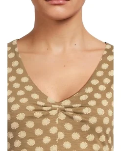 Toad&Co Rosemarie Sleeveless Dress Honey Brown Floral Print Discount