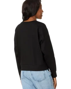 Eileen Fisher Round Neck Boxy Top Black Best