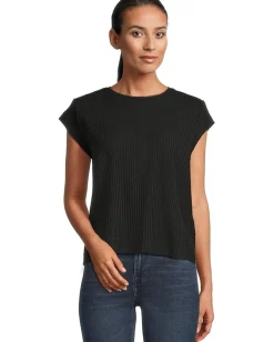 Eileen Fisher Round Neck Top Black Hot