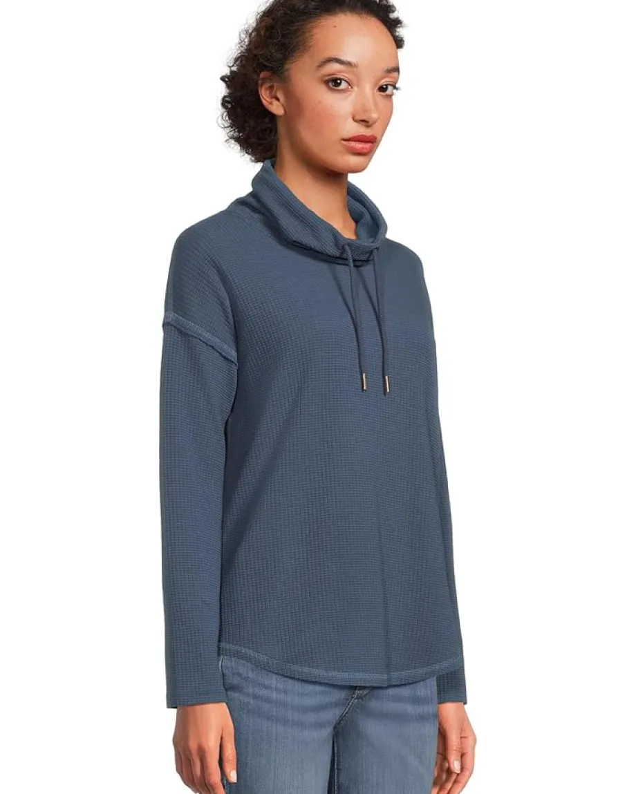 Women Lilla P Rounded Hem Mock Neck