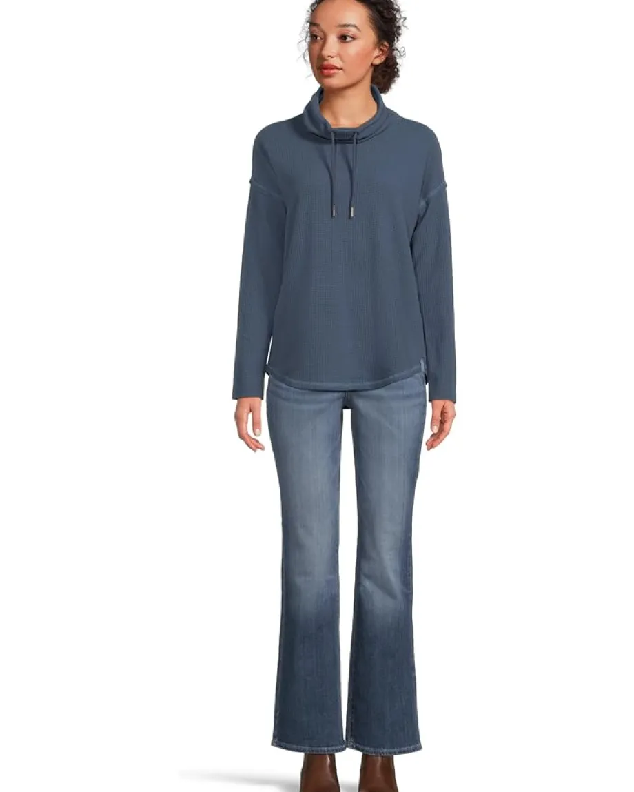 Women Lilla P Rounded Hem Mock Neck