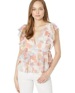 Women Ted Baker Rowyn Frill Detail Top with Tie Detail