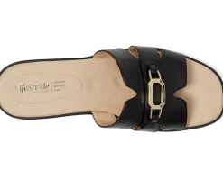 LifeStride Royaltybit Black Faux Leather Hot