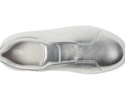 FitFlop Rtg Leather Laceless Sneakers Silver Hot