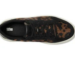 Women FitFlop Rtg Leopard Suede Sneakers