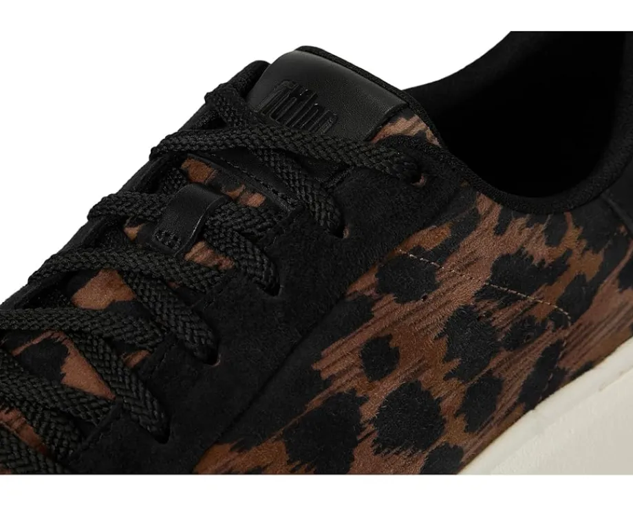 Women FitFlop Rtg Leopard Suede Sneakers