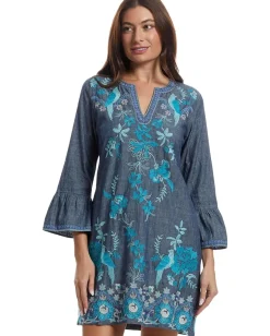 Women Johnny Was Ruffle Sleeve Dress - Kikio