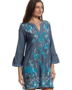 Women Johnny Was Ruffle Sleeve Dress - Kikio