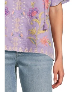 Johnny Was Ruffle Sleeve Field Blouse Bougainvillea Outlet