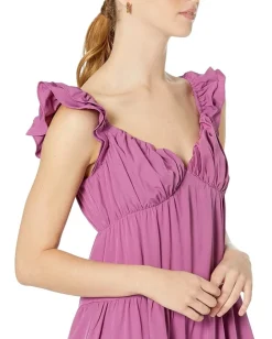 Women English Factory Ruffle Sleeve Maxi Dress