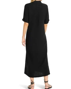 NIC+ZOE Rumba Linen Devon Tunic Dress Black Onyx Outlet