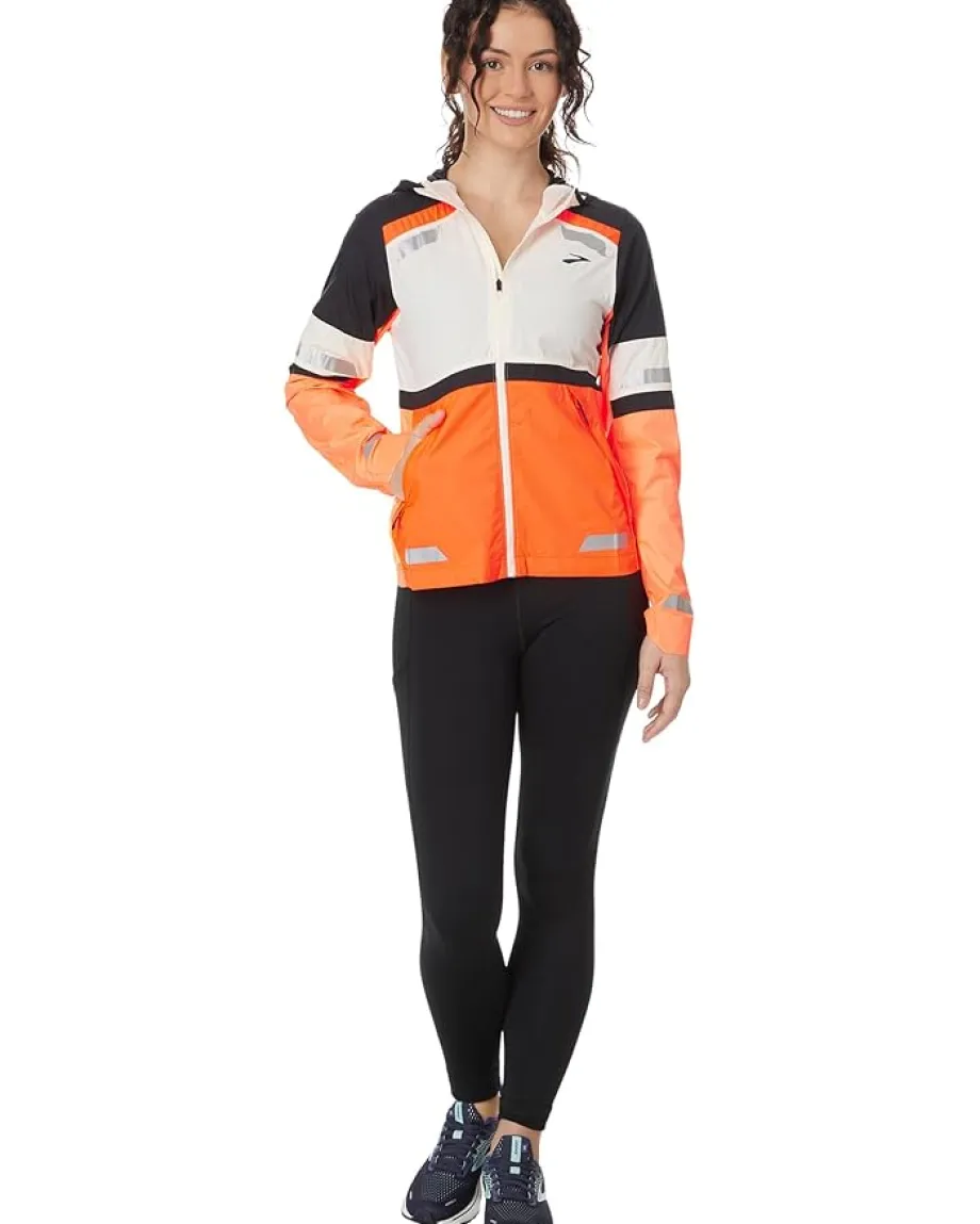 Brooks Run Visible Jacket Ecru/Fluoro Flash/Black Best