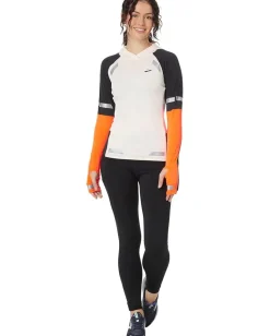 Brooks Run Visible Notch Thermal Hoodie 2.0 Ecru/Fluoro Flash/Black