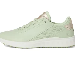 ECCO Golf S Casual Lace Waterproof Golf Shoe Matcha/Gold Metallic Best