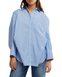 Women Free People Sabine Striped Articulated Shirt
