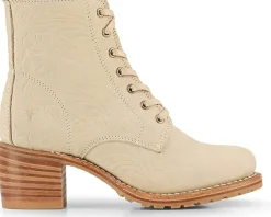 Frye Sabrina 6G Lace Up Ivory Hot