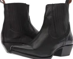 Frye Sacha Chelsea Black Polished Soft Full Grain