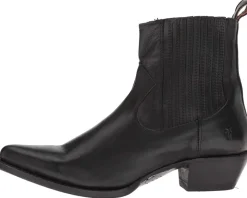 Frye Sacha Chelsea Black Polished Soft Full Grain