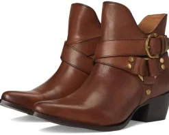 Frye Sacha Multi Strap Bootie Caramel Discount