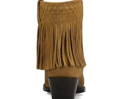 Women Frye Sacha Short Fringe Bootie