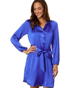 Lilly Pulitzer Saige Long Sleeve Dress Alba Blue Best