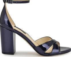 Nine West Saile Navy Mirror Metallic