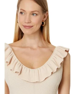 Women Ted Baker Samaha Rib Detail V Neck Knit Top