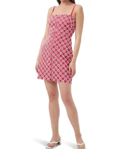 Trina Turk Samaria 2 Dress Cannes Coral/Whitewash Clearance