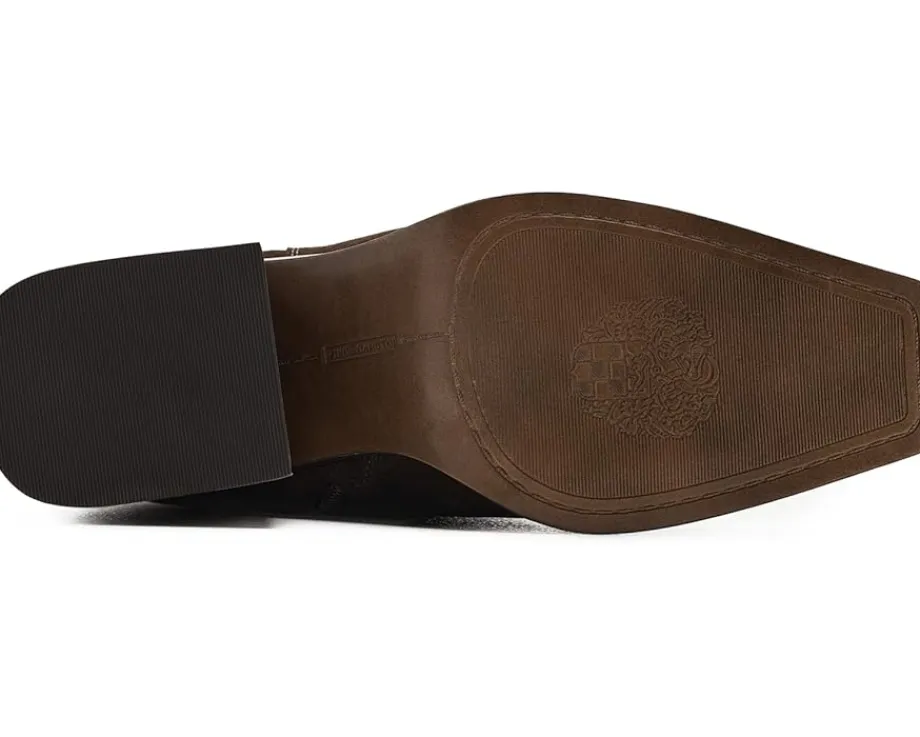 Vince Camuto Sangeti Wide Calf Stacked Heel Knee High Boot Brownie Hot