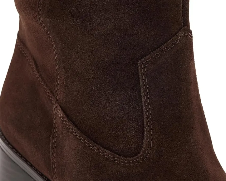 Vince Camuto Sangeti Wide Calf Stacked Heel Knee High Boot Brownie Hot