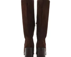 Vince Camuto Sangeti Wide Calf Stacked Heel Knee High Boot Brownie Hot
