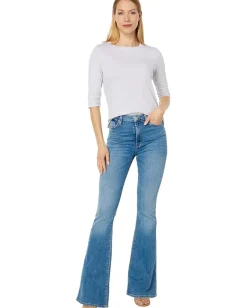 Women LAmade Santa Monica Mitered Back Elbow Length Tee