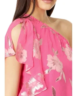 Women Lilly Pulitzer Sarahleigh One Shoulder Silk Blend Top
