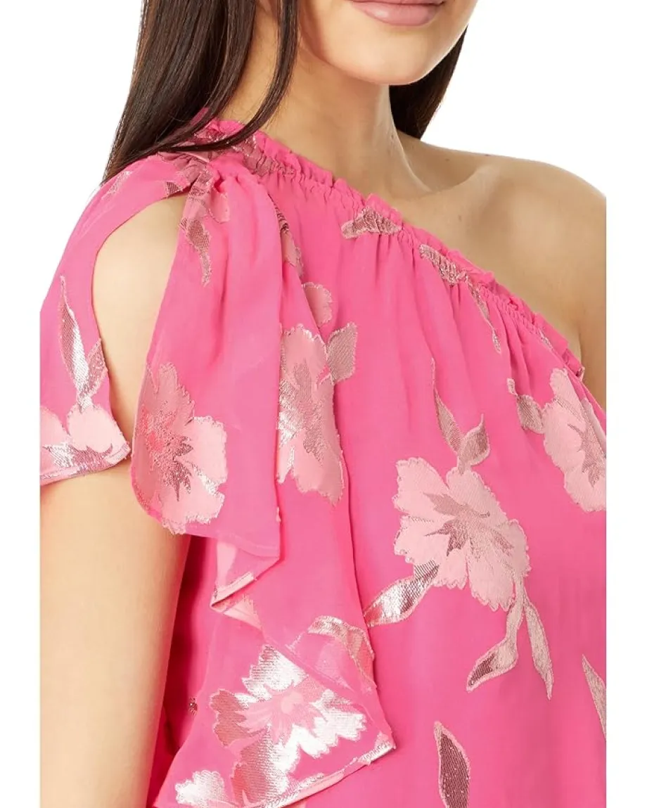 Women Lilly Pulitzer Sarahleigh One Shoulder Silk Blend Top
