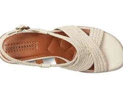 Women Lucky Brand Sasina Cut Out Heeled Sandals