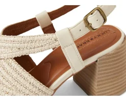 Women Lucky Brand Sasina Cut Out Heeled Sandals