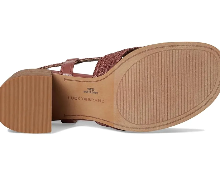 Lucky Brand Sasina Cut Out Heeled Sandals Rose Dusk Hot