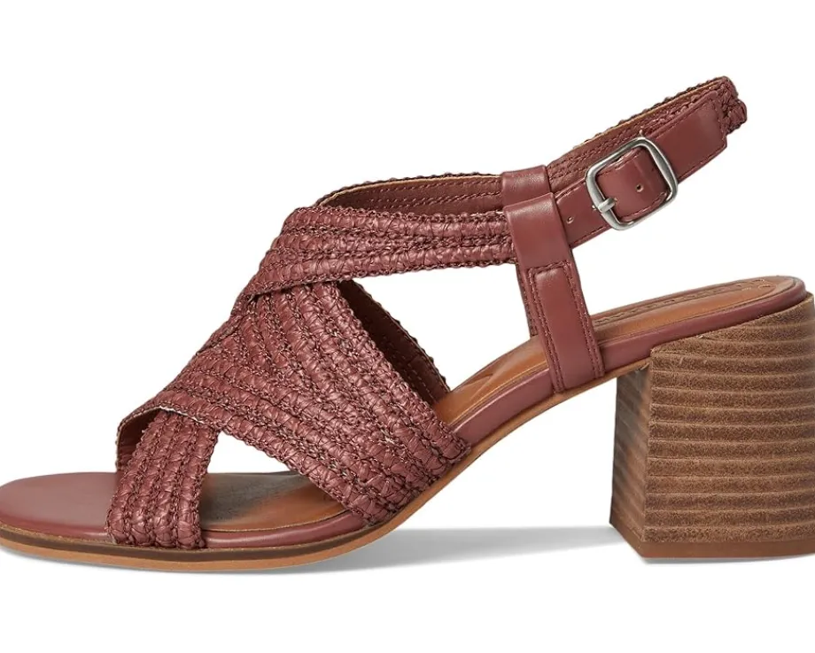 Lucky Brand Sasina Cut Out Heeled Sandals Rose Dusk Hot