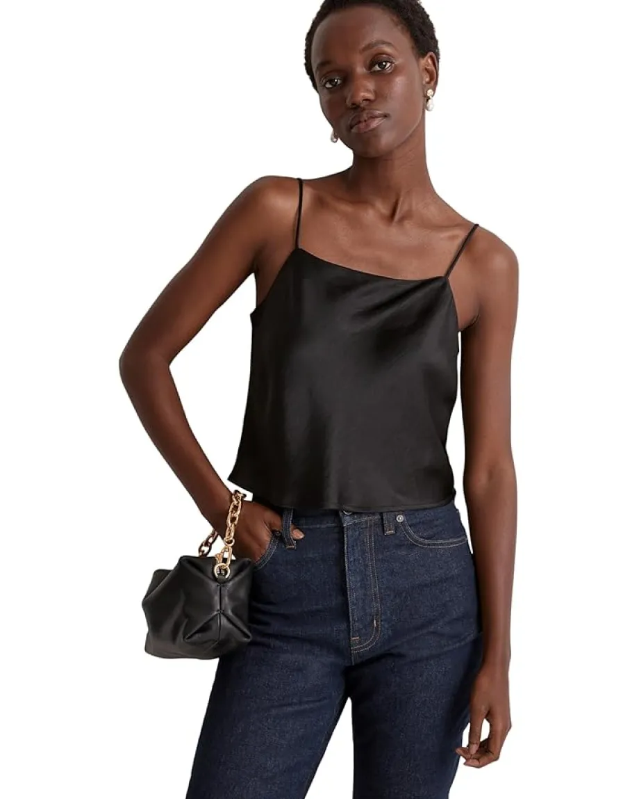 Madewell Satin Square-Neck Cami True Black Online