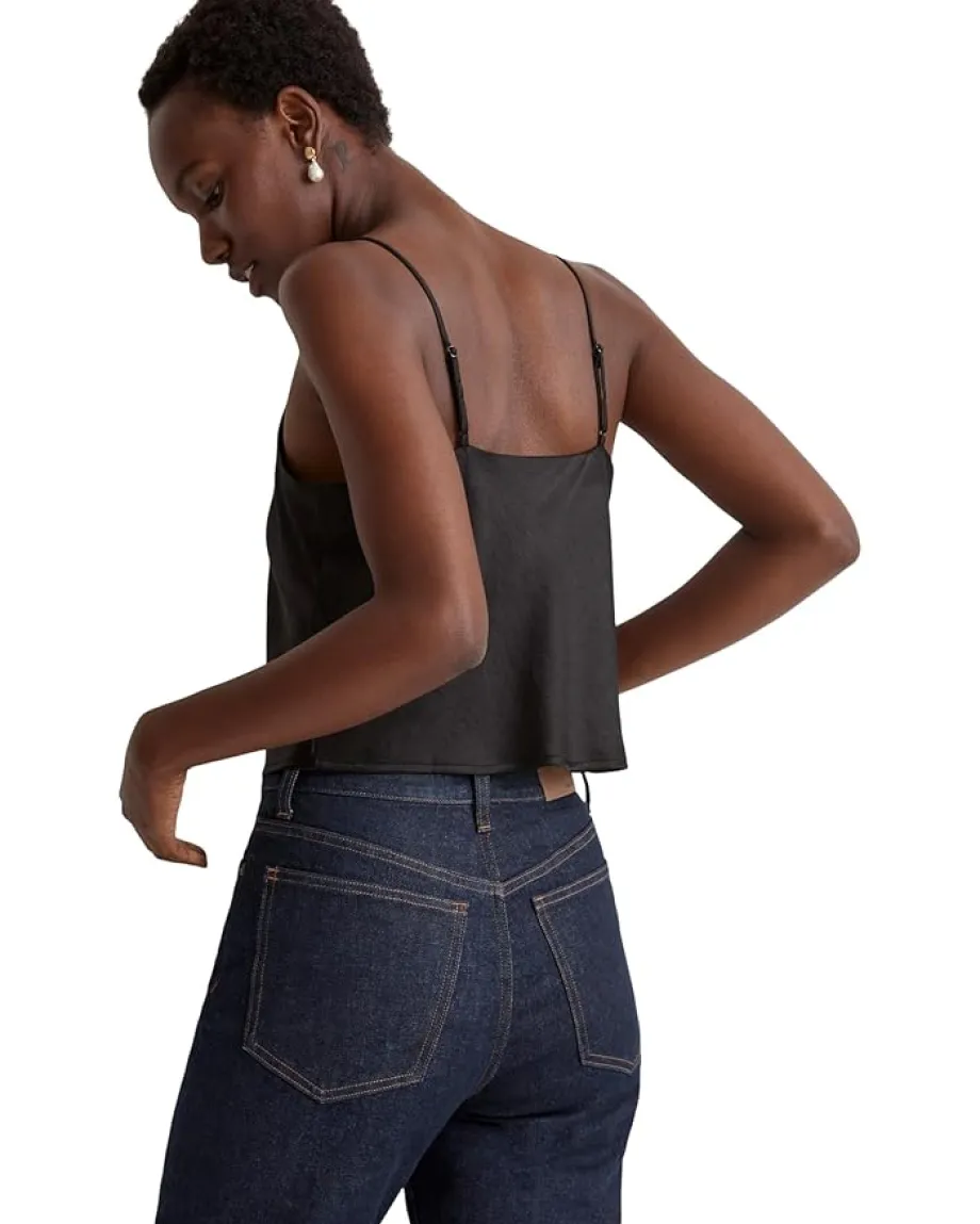 Madewell Satin Square-Neck Cami True Black Online